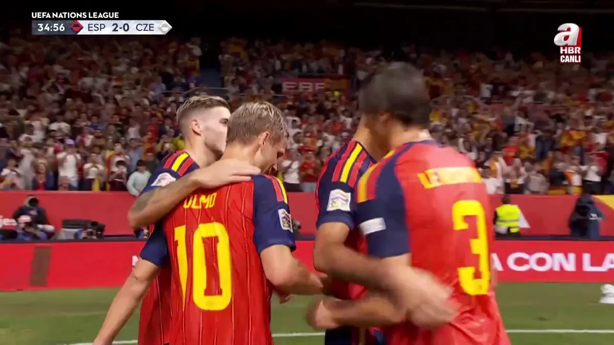 GOL: Rodri | İspanya 2-0 Çekya Uluslar Ligi