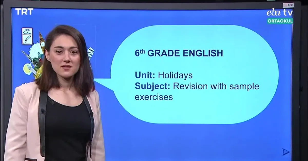6. Sınıf İngilizce Dersi - Konu: Revision with sample exercises - (1 Nisan 2020 Çarşamba)
