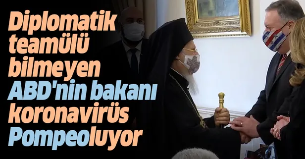 ABD Dışişleri Bakanı Mike Pompeo ve Fener Rum Patriği Bartholomeos koronaya rağmen tokalaştı