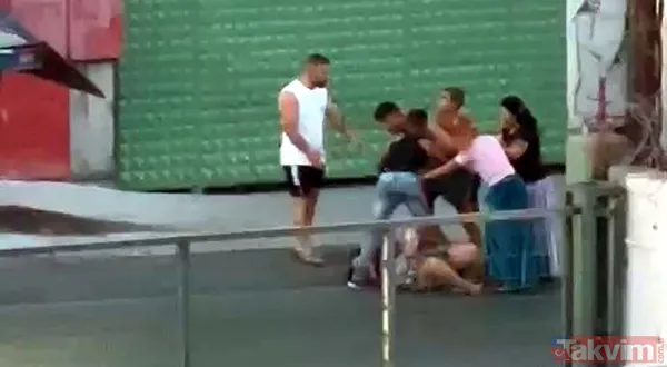 Avcılar'da dehşet görüntüleri: Yerde sürüklediği kadını tekme tokat dövdü - 1