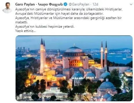 ayasofya cami si uzerinden algi