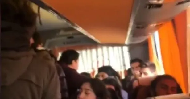 İstanbul’da yolcu otobüsünde öğrenciler ile görevlinin ‘fazla ücret’ tartışması kamerada