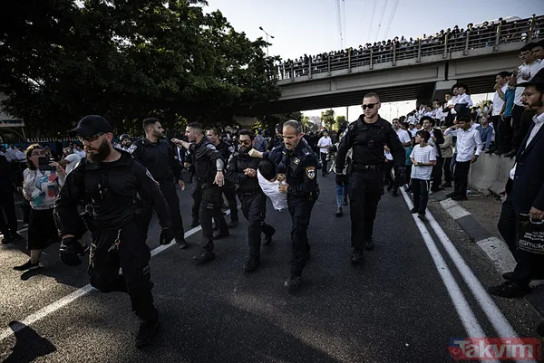 Terör devleti İsrail her geçen gün daha da karışıyor! Ultra Ortodoks Yahudiler (Harediler) yine sokaklara akın etti - 10
