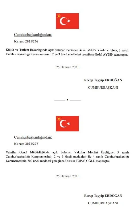 Son dakika: Başkan Erdoğan'ın imzaladığı atama kararları Resmi Gazete'de-4