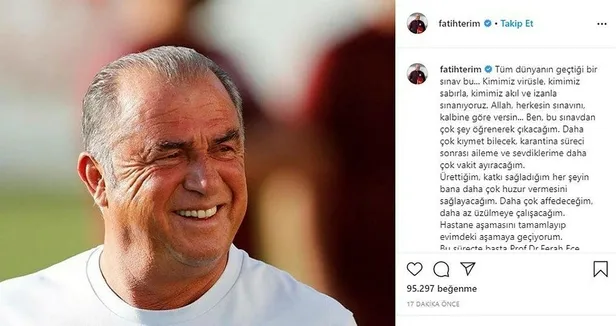 Fatih Terim hastaneden taburcu edildi, ilk mesajını verdi: Bu sınavdan çok şey öğrenerek çıkacağım-4