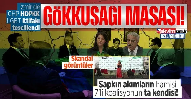 Sapkın akımların hamisi 7’li koalisyonun ta kendisi! İzmir’de CHP - HDPKK - LGBT ittifakı tescillendi: Skandal görüntüler