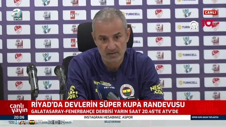 Fenerbahçe'de İsmail Kartal'dan Galatasaray'a flaş eleştiri! "Sürekli..."