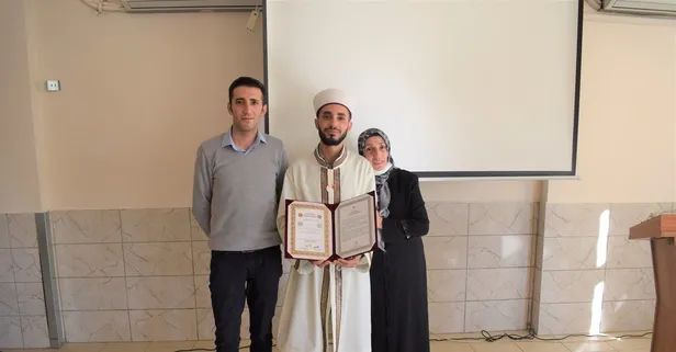 Cezaevinde hafız olan mahkum için icazet töreni yapıldı