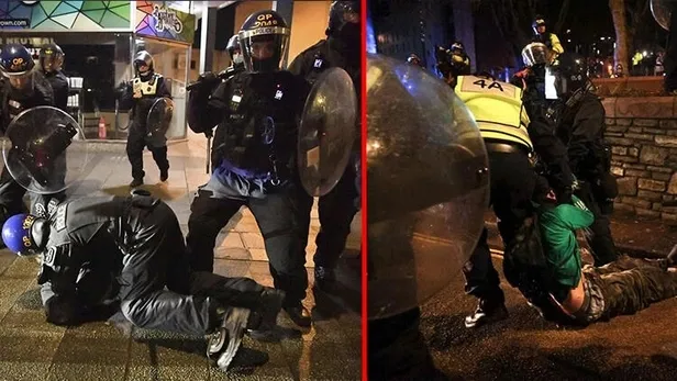 Son dakika: İngiltere'nin Bristol kenti karıştı! Karakol ateşe verildi: Güvenlik güçlerinden sert müdahale-4