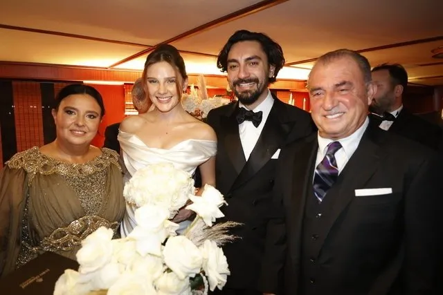 Umut Evirgen ve Alina Boz'un düğününden ilk görüntüler! Fatih Terim nikah şahidi! Tüm ünlülerle sevgili olduğu için...