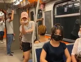 Turist, metroda maskeni tak diyen vatandaşa tükürdü
