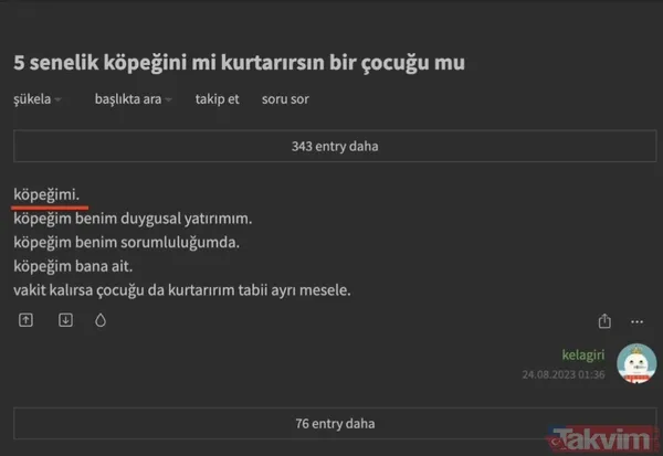 Ekşi Sözlük isimli lağım çukurunun kokuşmuş zihniyeti! 'Bir çocuğu mu kurtarırsınız yoksa bir köpeği mi?' sorusuna verilen cevaplar mide bulandırdı - 25