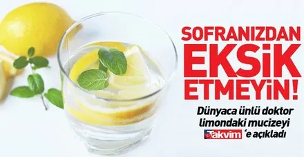 Dr. Natasha Campbell-McBride Takvim'e açıkladı: Limon suyu bağırsak dostu