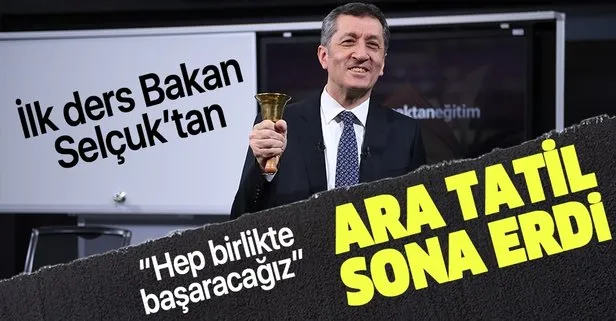 Milli Egitim Bakani Ziya Selcuk Ilk Ders Icin Kamera Karsisina