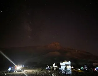 Görsel şöleni Erciyes Dağı’nda izlediler