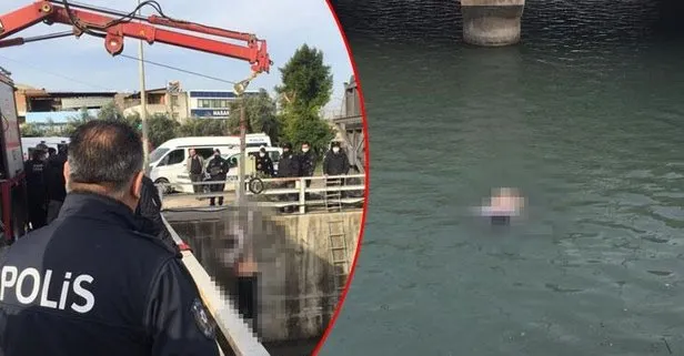 Son dakika: Adana’da korkunç olay! Nehirde bulunan erkek cesedi vinçle çıkarıldı