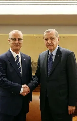 Erdoğan, Filistin Başbakanı Hamdallah'ı kabul etti