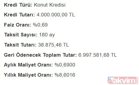 15 yılda... TOKİ Konut kredisi faiz indirimi 0,69 aylık taksit hesaplama! Halkbank, Ziraat, Vakıfbank 300, 400, 500, 1.000.000, 1.200.000, 1.500.000 TL geri ödeme tablosu! - 45