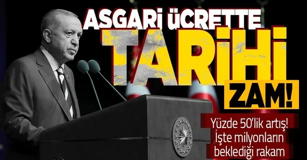 Son dakika: Milyonların gözü Ankara’da! Başkan Erdoğan 2022 asgari ücreti açıkladı!
