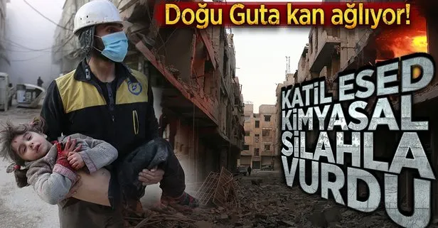 Katil Esad rejimi Doğu Gutayı kimyasal silahla vurdu