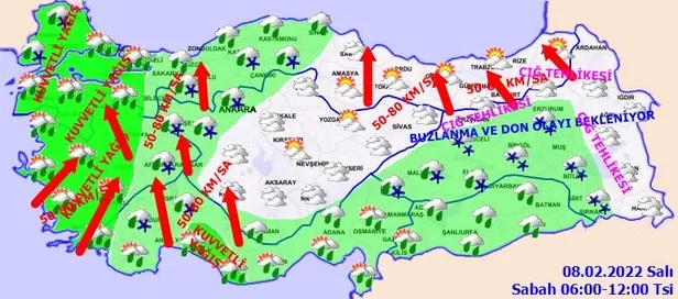Meteoroloji bölge bölge uyardı! Çok kuvvetli geliyor: Kar, rüzgar, fırtına ve sağanak yağış... HAVA DURUMU-7
