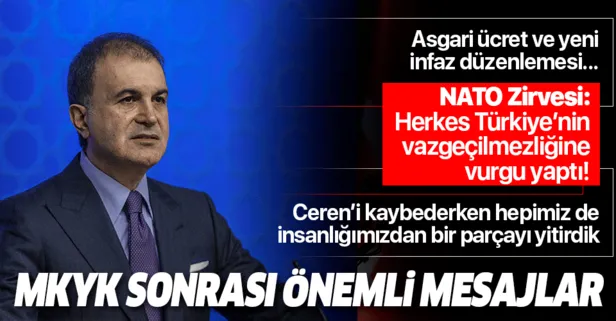 AK Parti MKYK sonrası Ömer Çelik'ten önemli açıklamalar