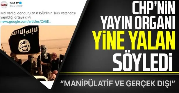 Nüfus ve Vatandaşlık İşleri Genel Müdürlüğünden TELE1’in ’DEAŞ’lı teröristler Türk vatandaşı yapıldı’ haberine yalanlama!
