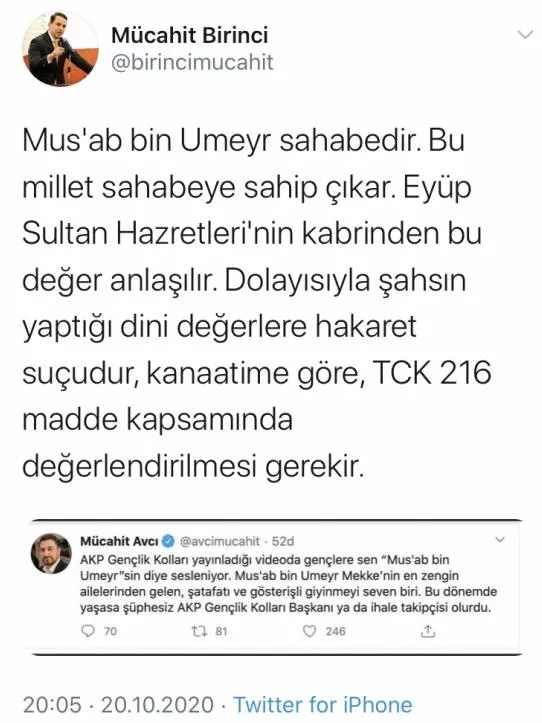 CHP'li Mücahit Avcı'dan Peygamber efendimizin en yakınındaki sahabe Mus’ab bin Umeyr’e hakaret-3