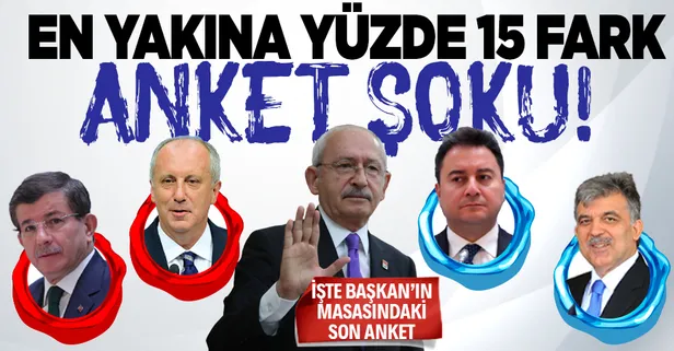 İşte Başkan Erdoğan’ın masasındaki son anket! En yakın rakibe yüzde 15 fark!