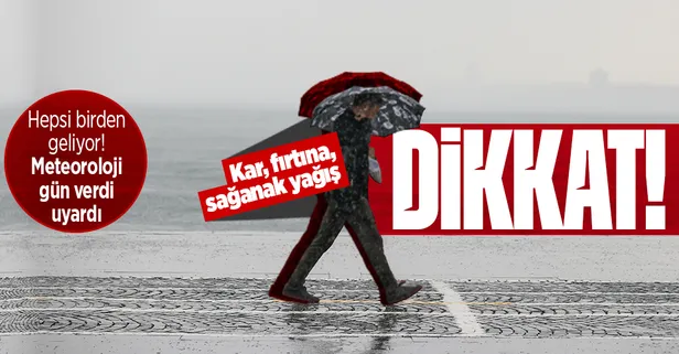 HAVA DURUMU | Kar, sağanak yağış, fırtına... Hepsi birden geliyor! Meteoroloji gün verdi il il uyardı | 4-8 Aralık 2022