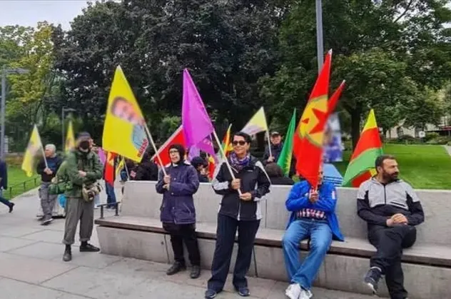 İsveç'te PKK/YPG yandaşları Pençe-Kılıç Operasyonu'nu protesto etti
