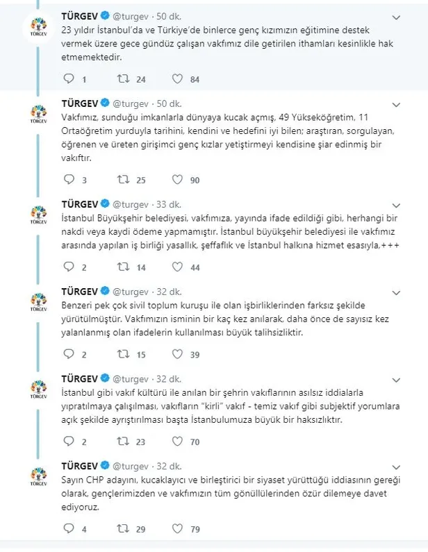 TÜRGEV CHP adayı İmamoğlu'nun ortak yayındaki açıklamalarına tepki gösterdi-1
