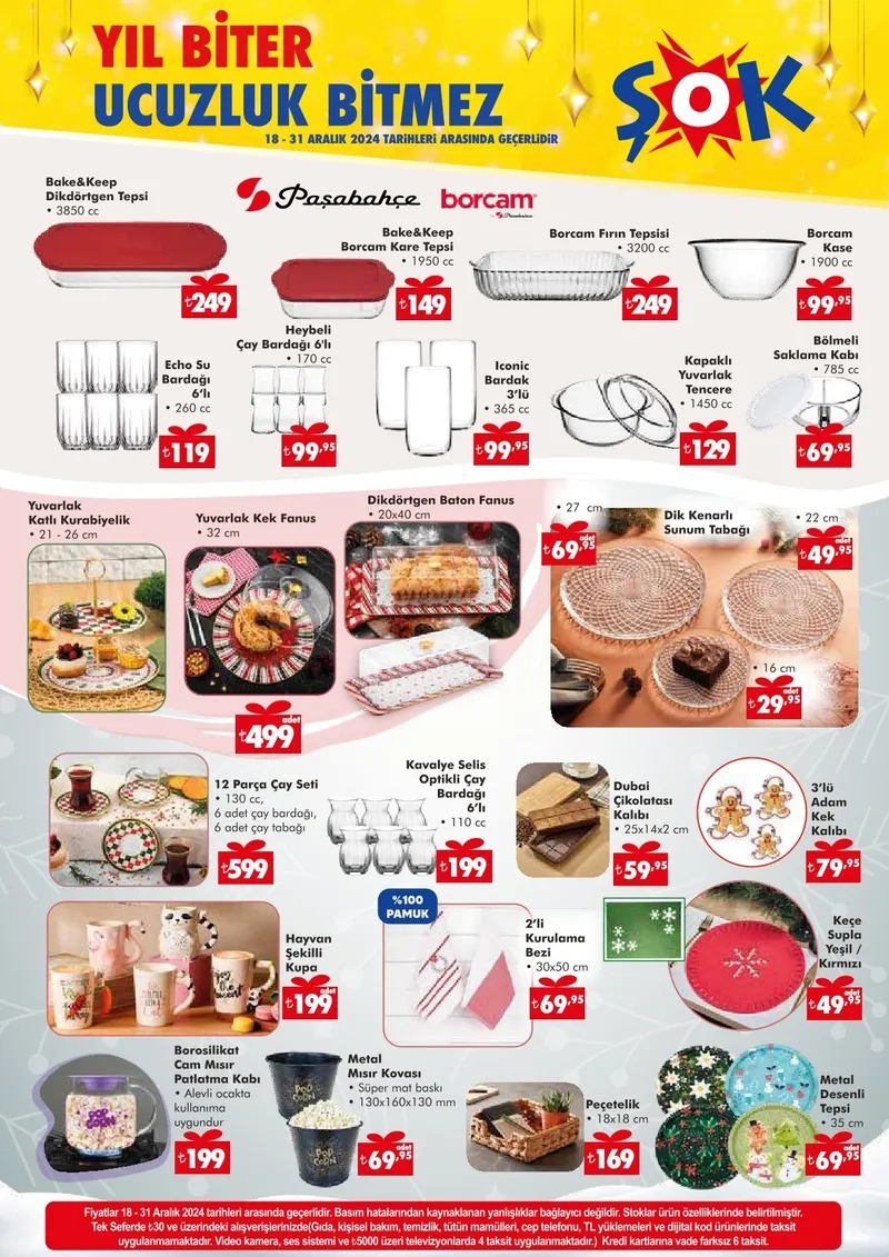 ŞOK 23-28 Aralık 2024 Aktüel Ürünler Kataloğu: Yılbaşına özel indirim üstüne indirim! Dekor, giyim, çeyiz, hindi, sucuk, kuruyemiş...-5