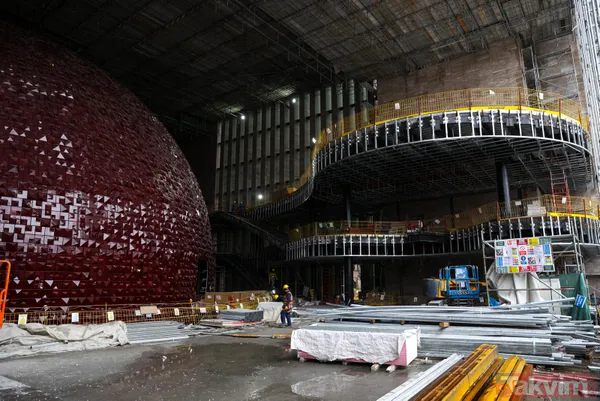 SON DAKİKA: AKM'de (Atatürk Kültür Merkezi) sona doğru! Yüzde 86'sı tamamlandı! Dış cephe kaplaması devam ediyor - 1