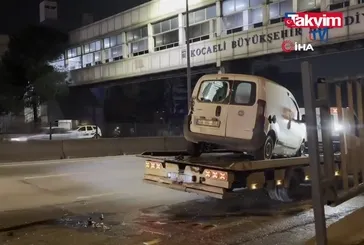 Kontrolden çıkan araç durağa daldı