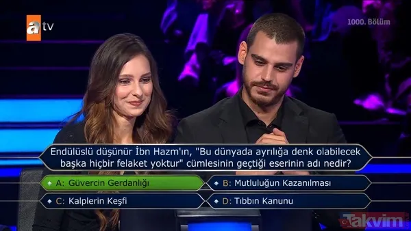 Kim Milyoner Olmak İster'de Kenan İmirzalıoğlu'ndan Yusuf Çim ve Feyza Sevil Güngör'ü pes ettiren 200 bin TL'lik 'TDK' sorusu - 43
