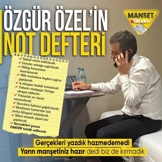CHP Genel Başkanı Özgür Özel TAKVİMi tehdit etti!