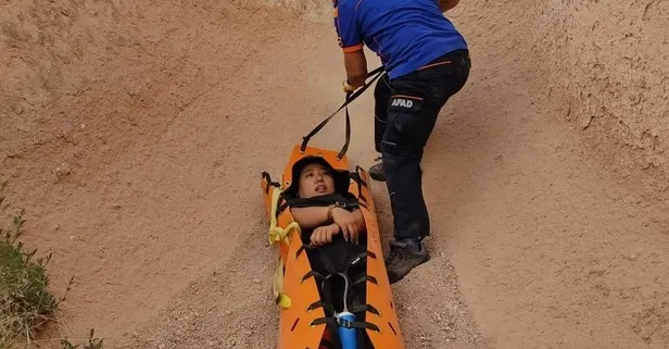 Kapadokya'da mahsur kalan Güney Koreli turist kurtarıldı