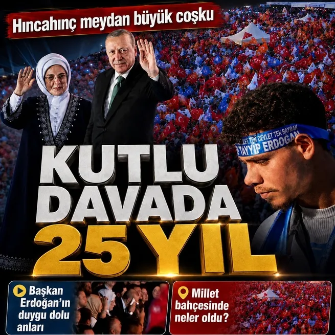 AK Parti 25. Yıl Özel Mitingi! Başkan Erdoğanın duygu dolu anları