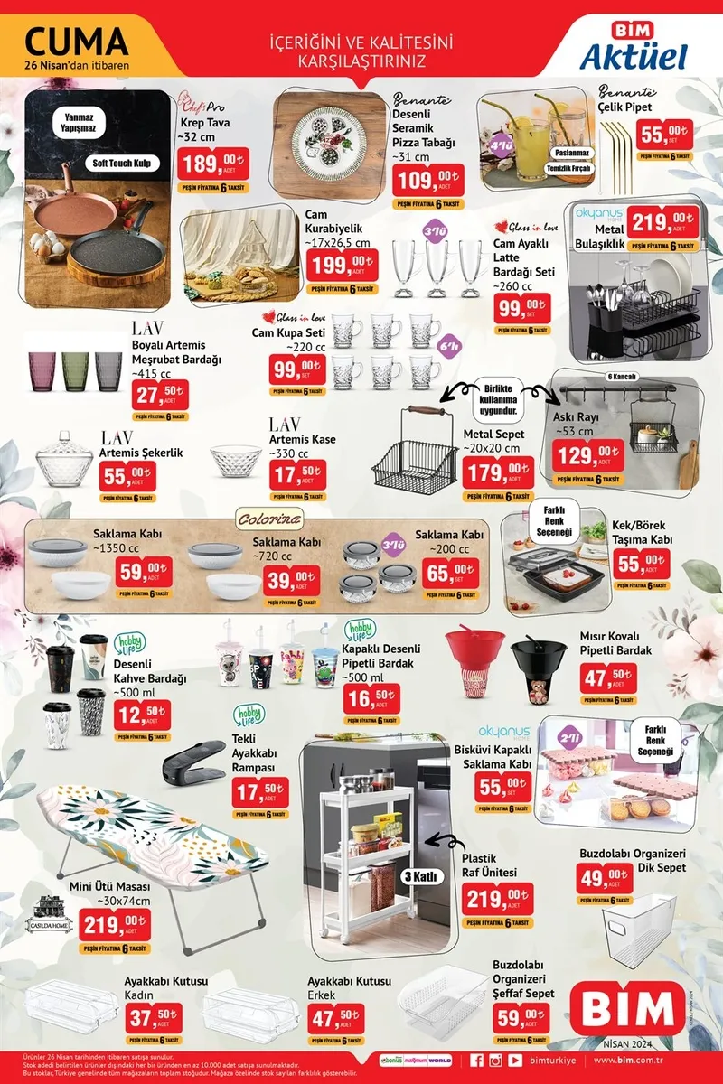 26-30 Nisan aktüel ürünler kataloğu! BİM İNDİRİMİ yine şıkır şıkır! Banyo, mutfak, nevresim...-7