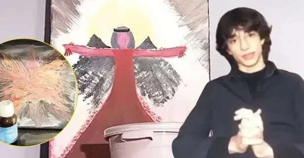 1728457907629.jpeg Katil Semih Çelik ve çizdiği resimler. Fotoğraf: Takvim Fotoğraf Arşivi)