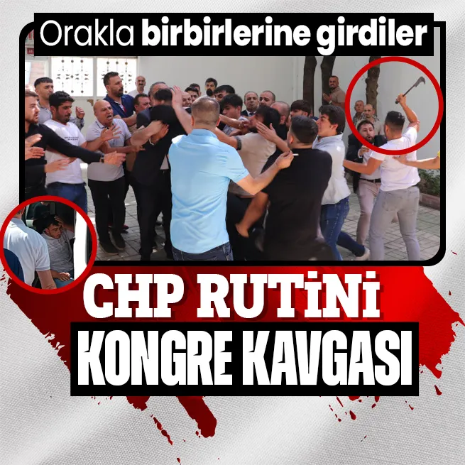 CHP Siirt İl Kongresi karıştı! Orak, taş, sandalye...