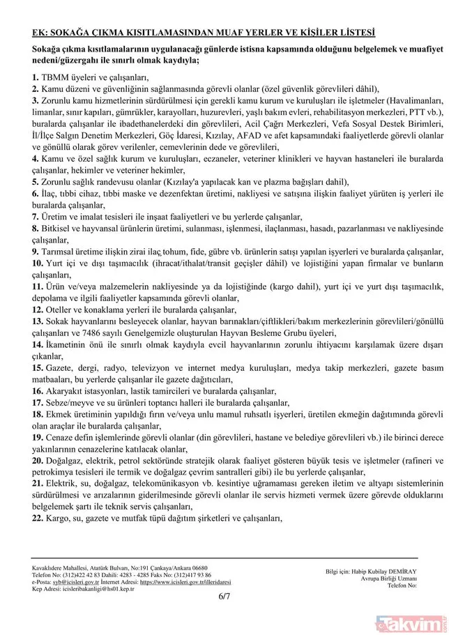 İçişleri Bakanlığı'ndan 'tam kapanma' genelgesi