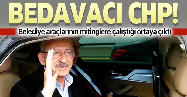 CHP’nin belediye araçlarını mitinglerde bedava kullandığı ortaya çıktı