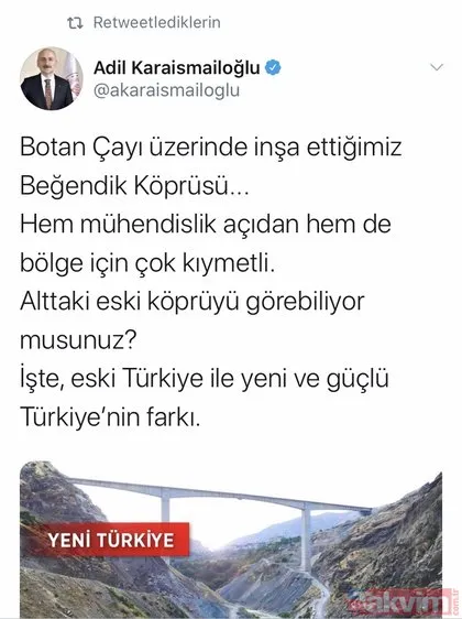 Türkiye’nin en yüksek köprüsü olan Beğendik Köprüsü açıldı! İşte eski ve yeni Türkiye farkı