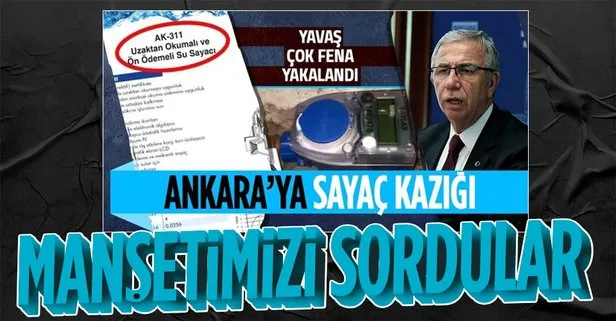 SON DAKİKA: Mansur Yavaş 40 bin su sayacına 6 milyon 800 bin TL fazla para verdi! ’Ne cevap verecen Mansur Yavaş abi?’