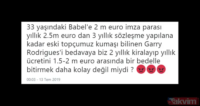 Galatasaray taraftarı Fenerbahçe'nin Garry Rodrigues transferi sonrası çıldırdı