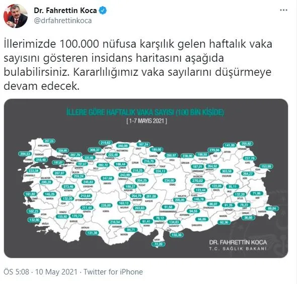 Son dakika: İllere göre haftalık koronavirüs vaka sayısı açıklandı! İstanbul, Ankara ve İzmir...-2