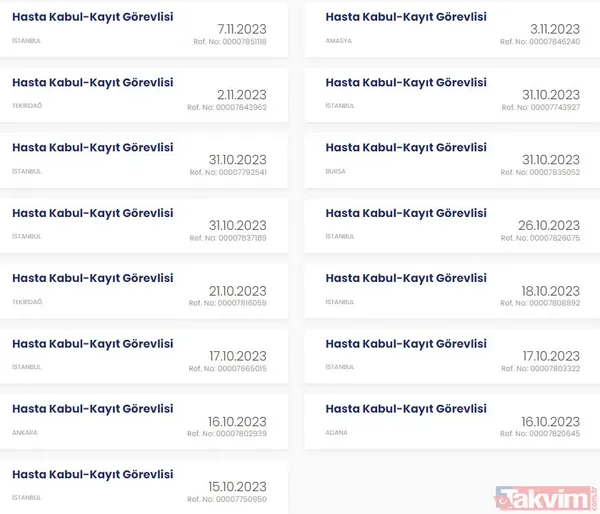 En az ilkokul mezunu 18-45 yaş arası 14.500 TL maaşla; Hasta karşılama, temizlikçi, kabul-kayıt görevlisi... Hastanede çalışmak isteyenlere müjde - 2