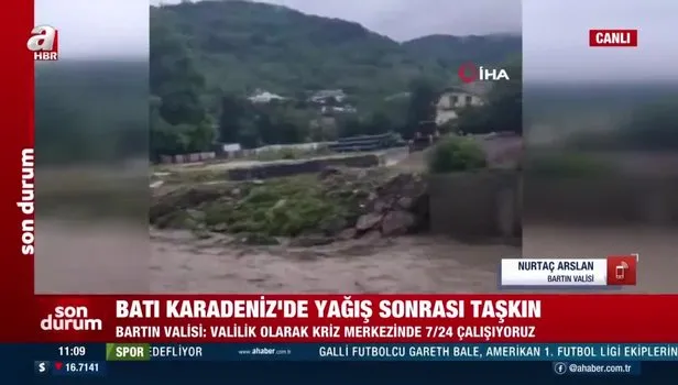 SON DAKİKA BARTIN SEL: Bartın Valisi Nurtaç Arslan canlı yayında uyardı: ''Dışarı çıkmayın''